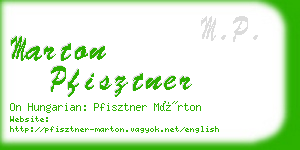 marton pfisztner business card